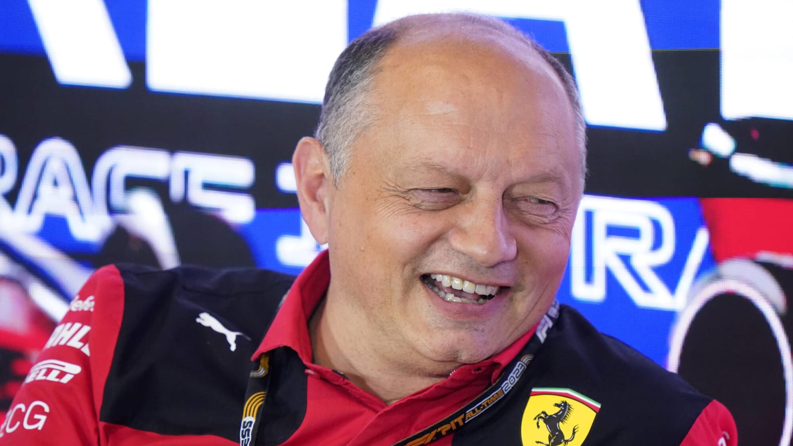 Watch: Fred Vasseur gives a hilarious reaction as fans tell him they’re waiting for Adrian Newey to join Ferrari
