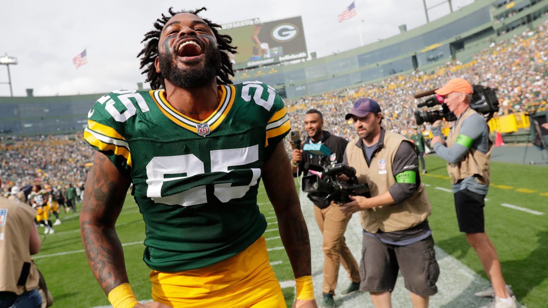 Green Bay Packers cornerback Keisean Nixon in action during an NFL