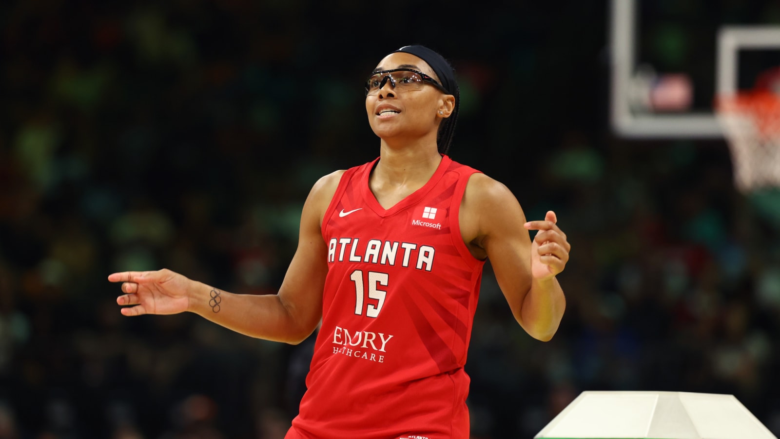 Allisha Gray competes in WNBA All-Star 3-point contest