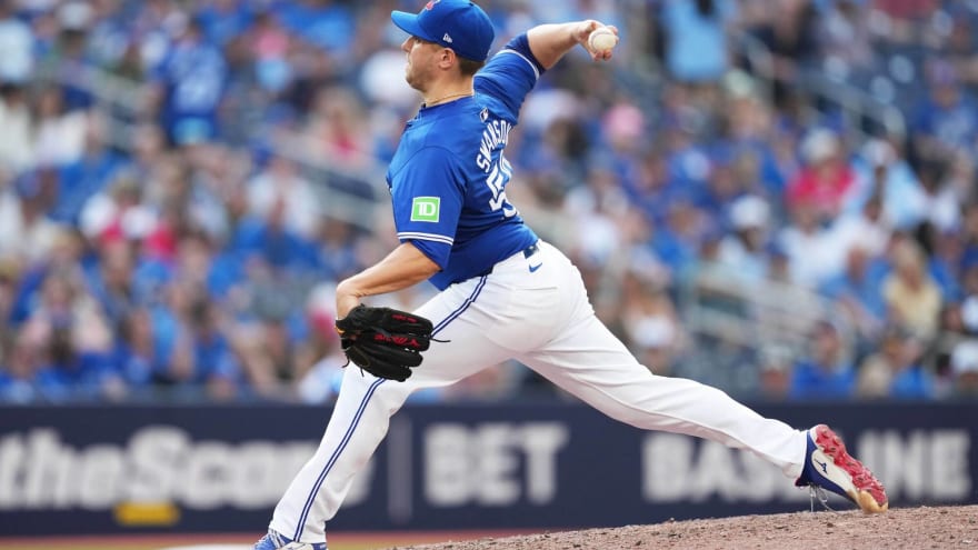 Erik Swanson could wind up being optioned when the Blue Jays bring back bullpen reinforcements