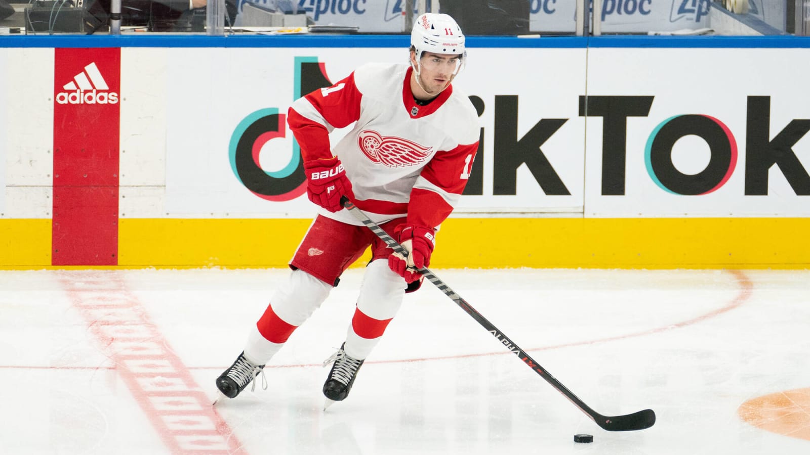 Filip Zadina played the least against Tampa of any healthy Red Wings skater