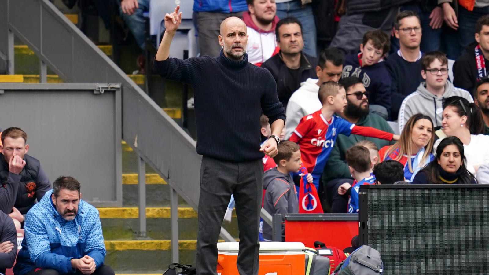 The starting lineups are in ahead of Manchester City’s clash with Crystal Palace