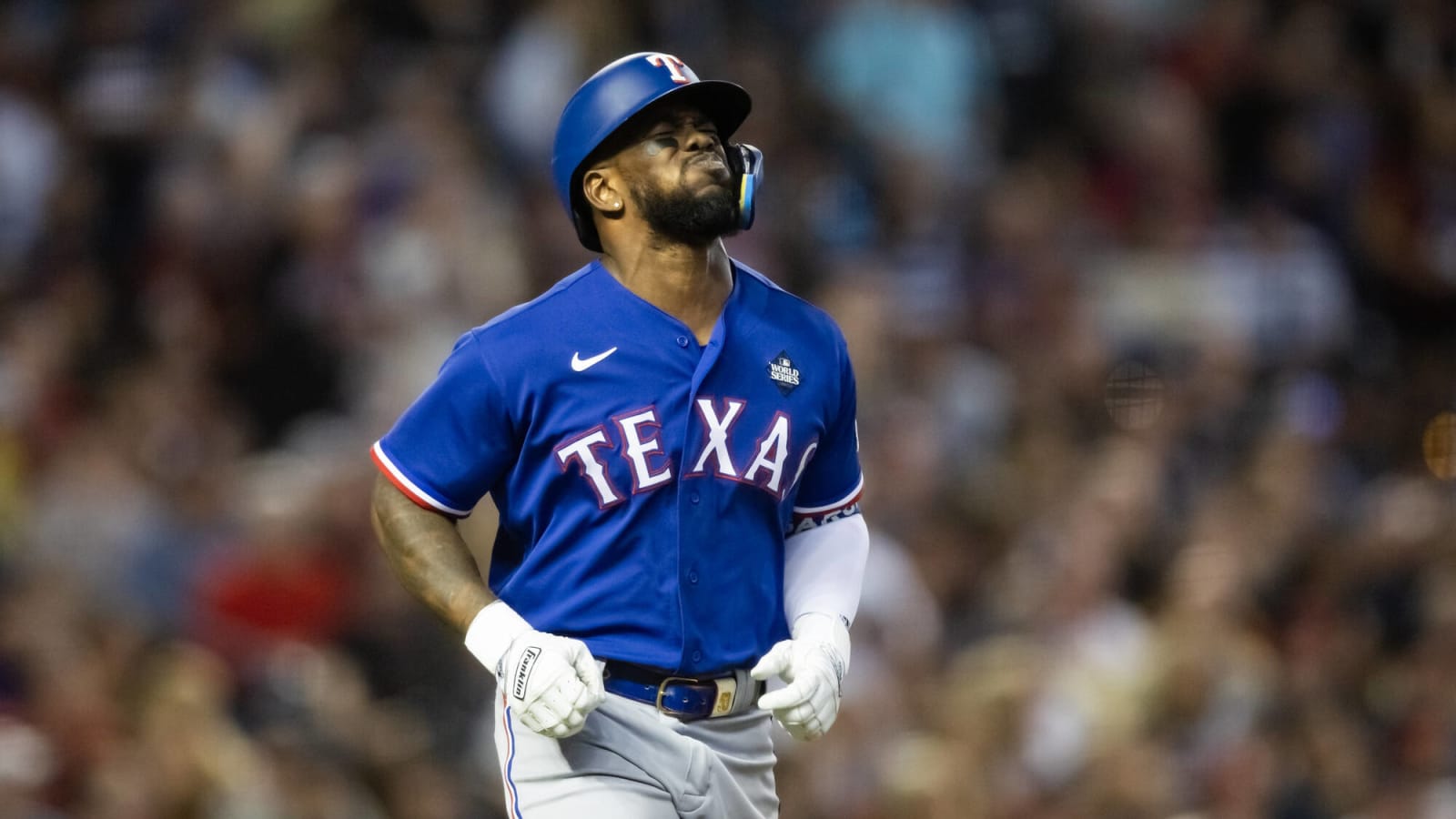 Adolis Garcia left off Rangers’ Game 4 starting lineup with left-side tightness