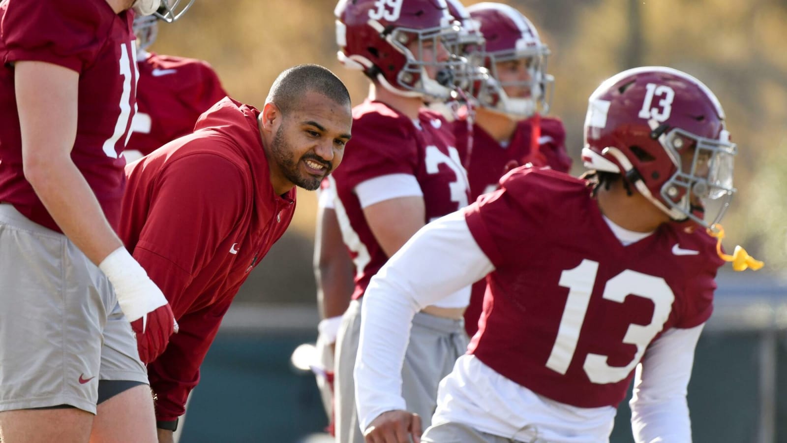 Watch: Alabama OLB coach Christian Robinson mic’d up in spring practice