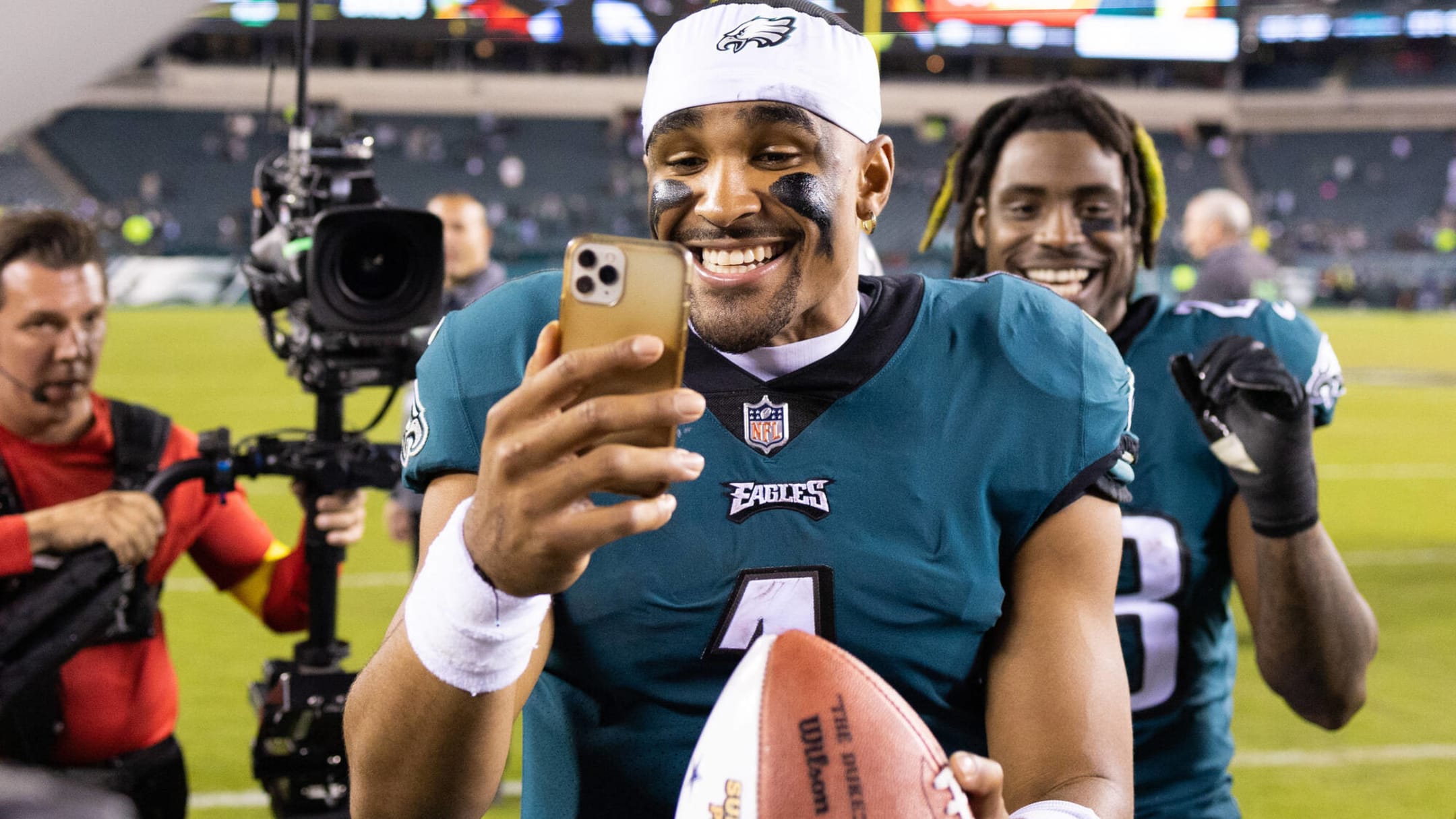 Jalen Hurts Postgame Locker Room Victory Speech