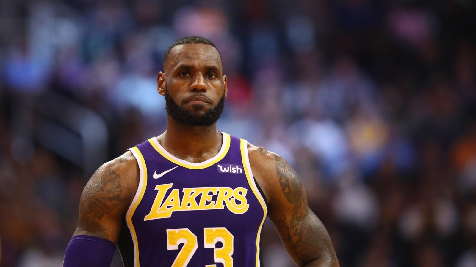 LeBron James In Los Angeles Lakers Blue Sports Dress HD Lakers