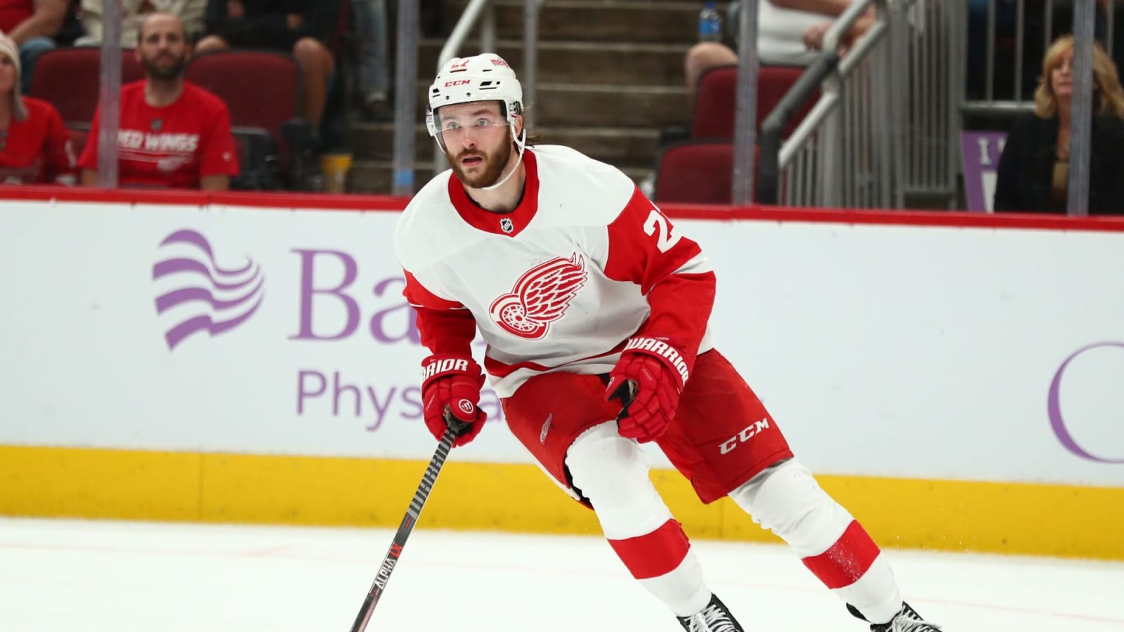 Red Wings’ Michael Rasmussen day-to-day with upper-body injury
