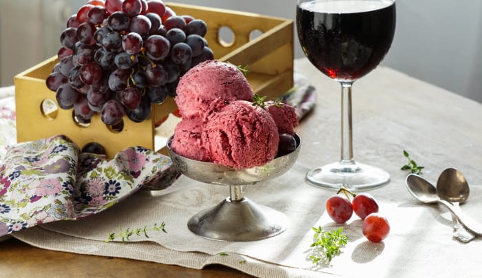Gelato al vino rosso