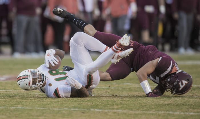 Virginia (7-4) at Virginia Tech (4-6), 3:30 p.m., Friday, ABC