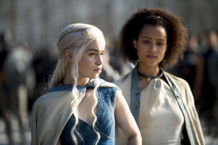 Daenerys Targaryen and Missandei from "Game of Thrones"