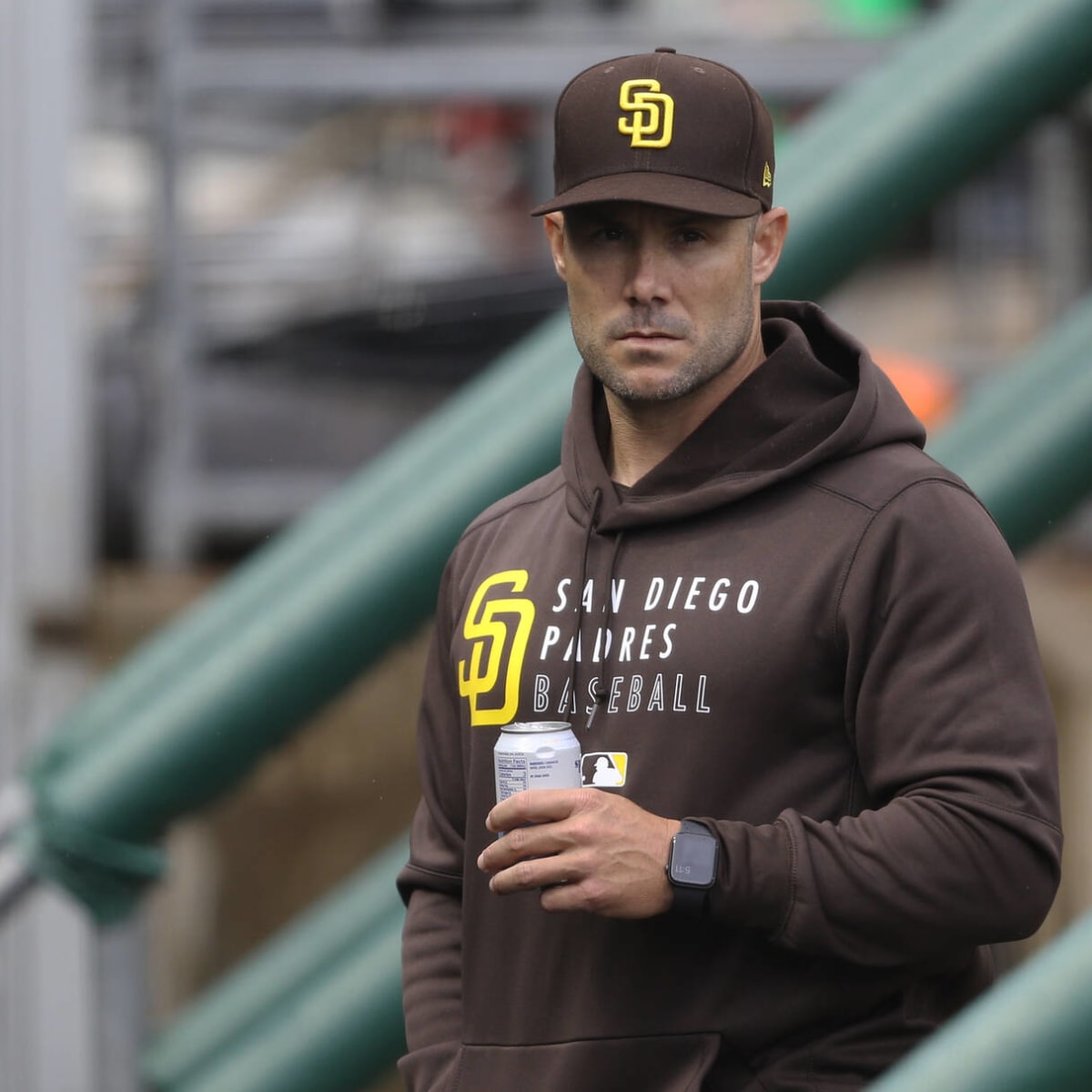 Manager Skip Schumaker of the Miami Marlins looks on against the