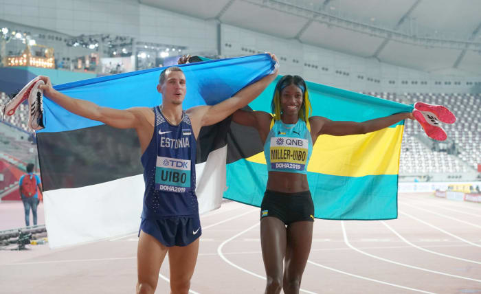 Shaunae Miller-Uibo and Maicel Uibo