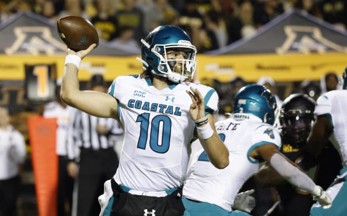 Troy (4-3, 2-1 in Sun Belt) at No. 24 Coastal Carolina (6-1, 2-1 in Sun Belt), 7:30 p.m., Thursday, ESPN2