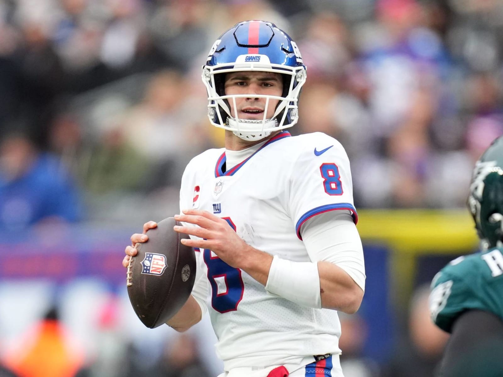 Giants' QB Daniel Jones (neck) has been ruled OUT for Sunday's game vs.  Dolphins.