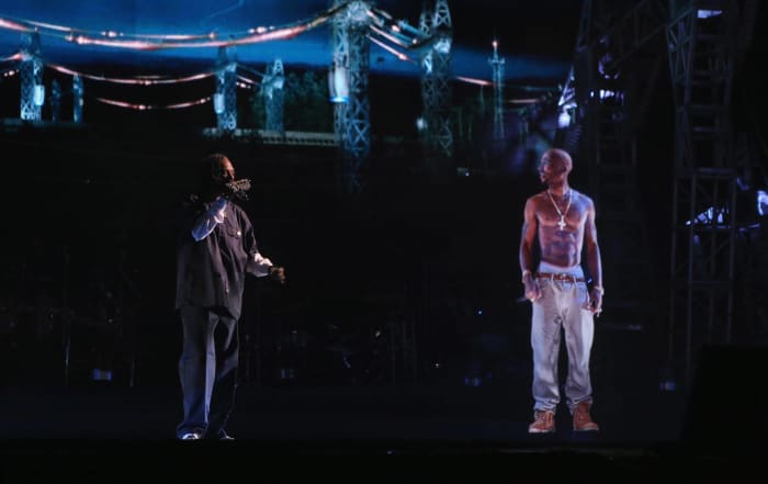 Tupac performed ... as a hologram (April 15, 2012)