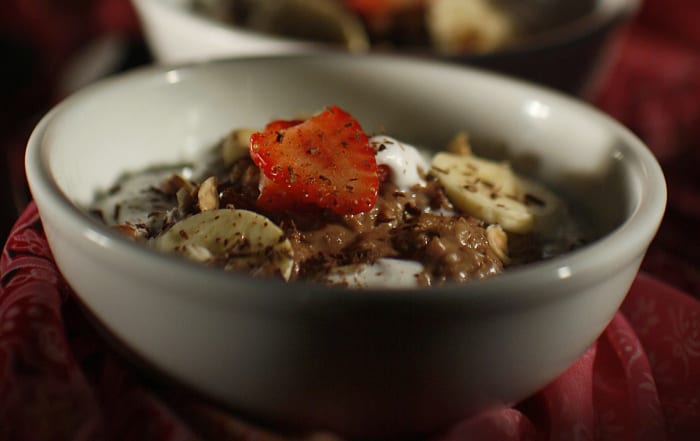 Chocolate and Fruit Oatmeal