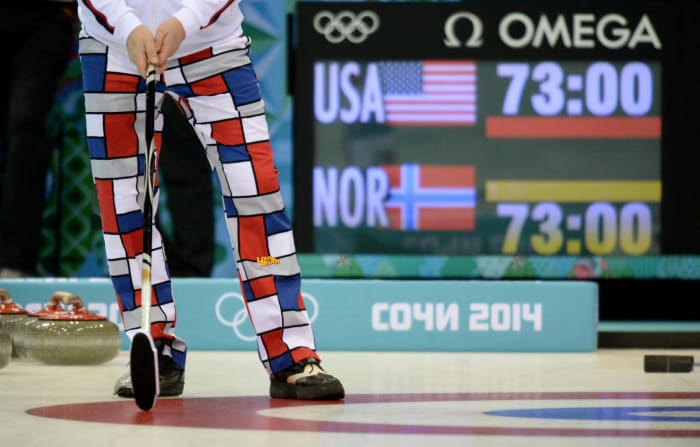 Yet another look at Norway curling team's pants