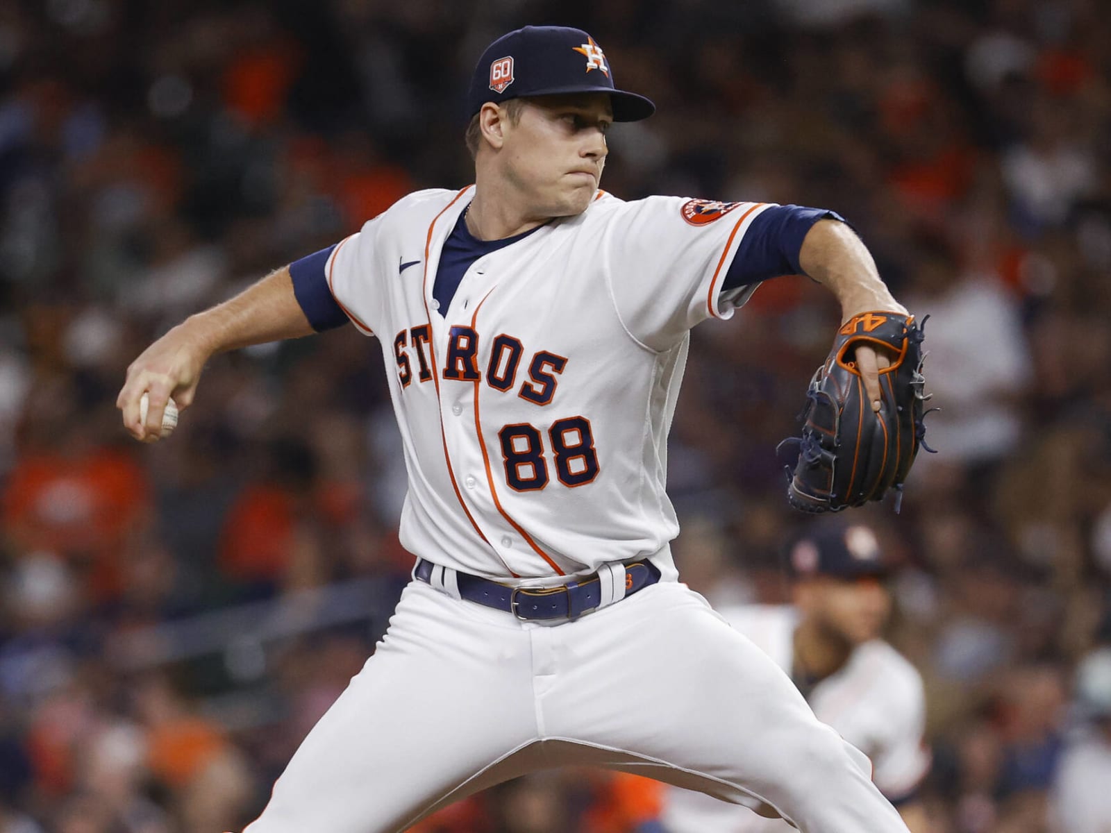 Houston Astros relief pitcher Phil Maton (88) comes in to pitch in