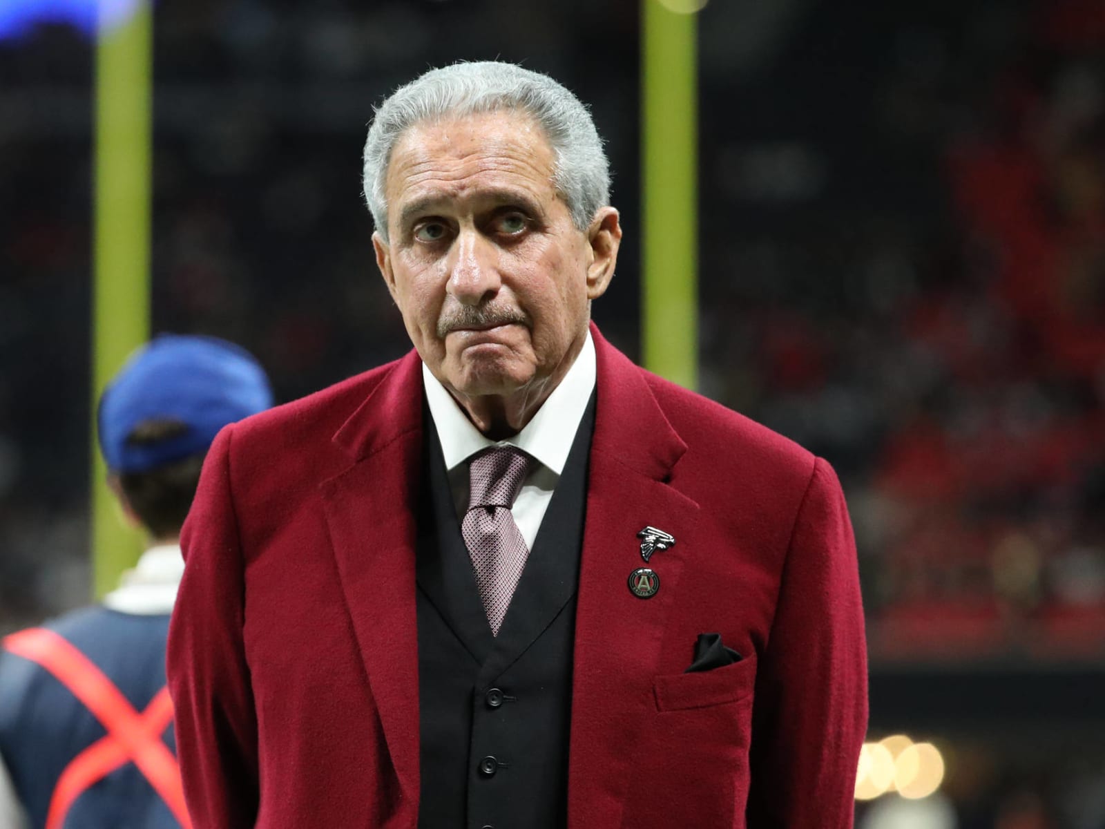 Atlanta Falcons owner Arthur Blank models a new Falcons' jersey during a  press conference and fashion show at the Mall of Georgia in Buford, Ga.,  Thursday, April 24, 2003. The Falcons unveiled