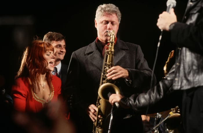 Bill Clinton showcased his sax appeal