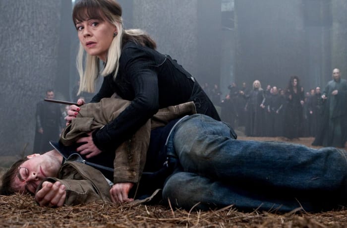 Narcissa Malfoy spares Harry Potter