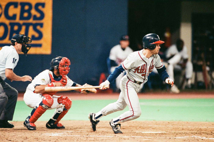 1991: Mark Lemke game-winning single in Atlanta's first World Series game