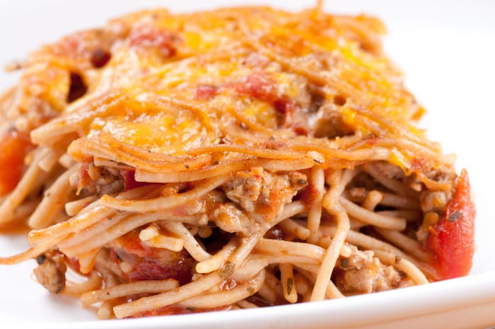 Spaghetti casserole