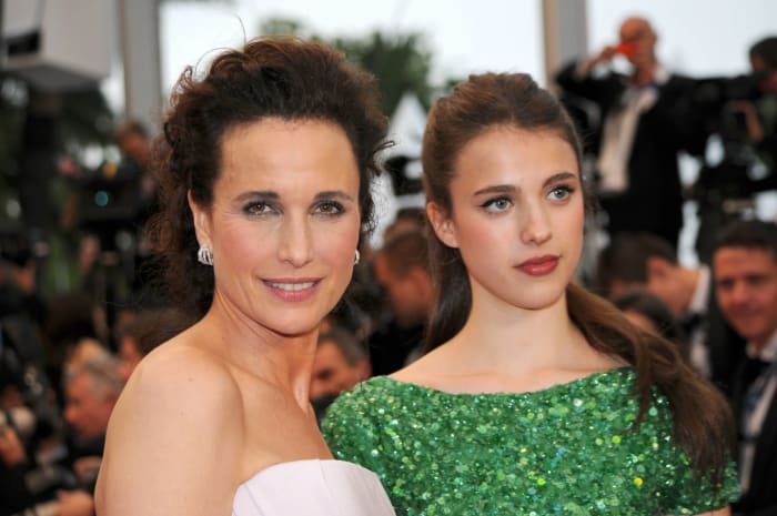 Andie MacDowell and Margarey Qualley