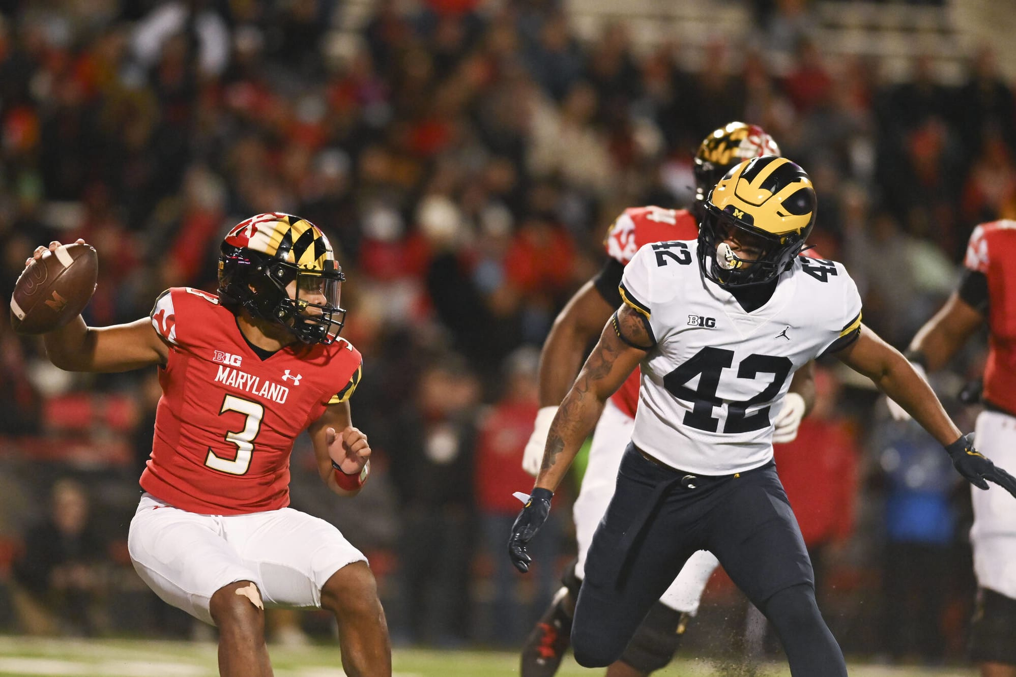 Maryland (3-0, 0-0 in Big Ten) at No. 4 Michigan (3-0, 0-0 in Big Ten), Noon, Saturday, Fox