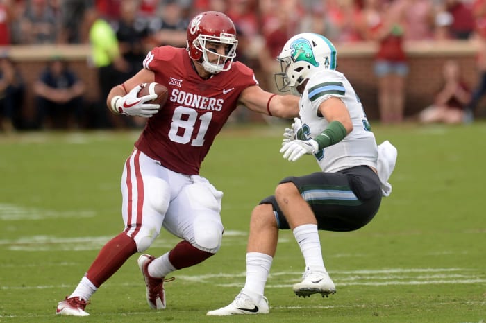 Tight End: Mark Andrews, Oklahoma (2015-17)