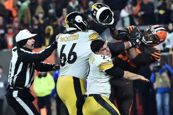 2019: Myles Garrett attacks Mason Rudolph