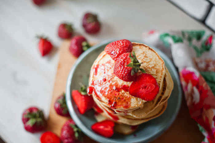 Strawberry pancakes