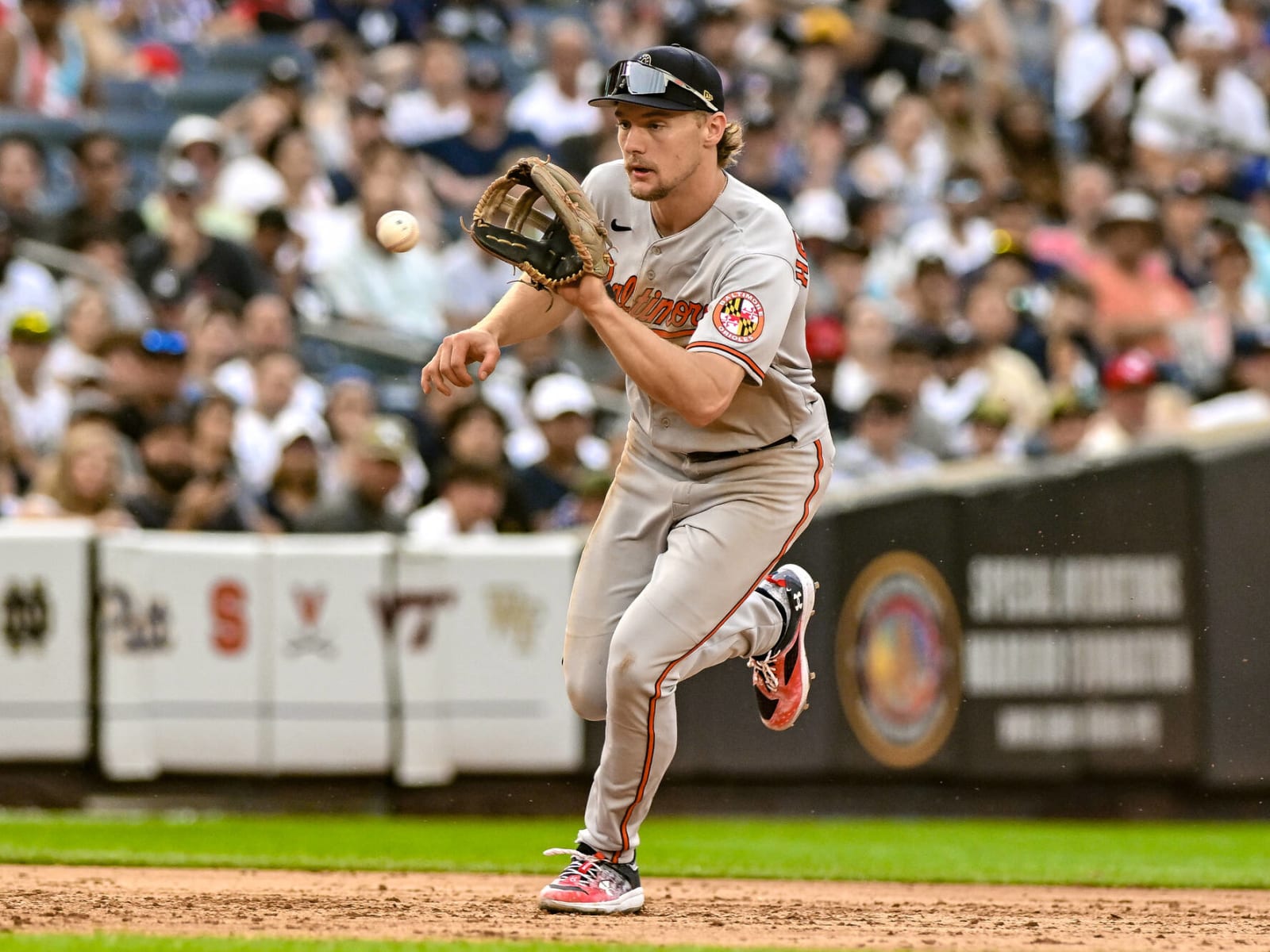 Cameraman at Yankee Stadium injured by wild throw from Orioles shortstop  Gunnar Henderson