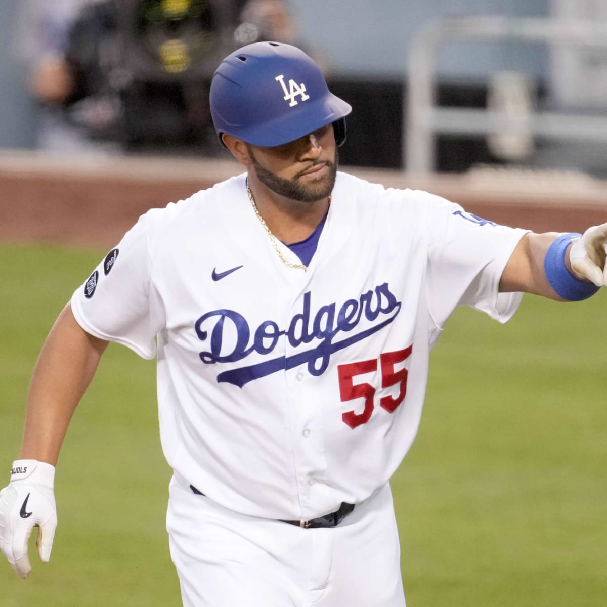 Albert Pujols Split Angels - Dodgers Cool Base Jersey - All Stitched