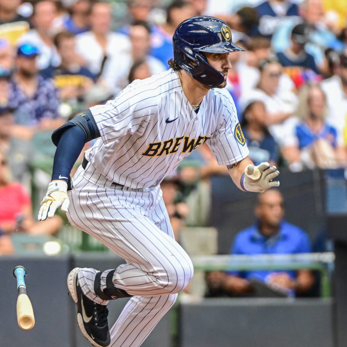 Watch: Brewers Prospect Garrett Mitchell Collects First Major League Hit!