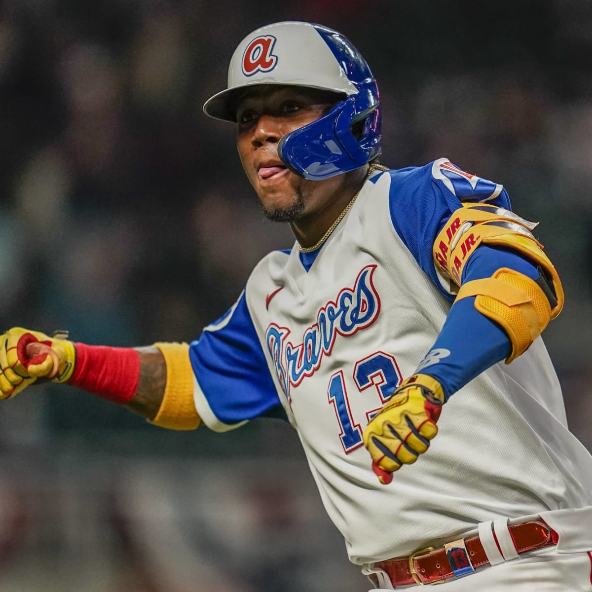 Ronald Acuña Jr. MLB Authenticated and Game-Used Los Bravos Jersey