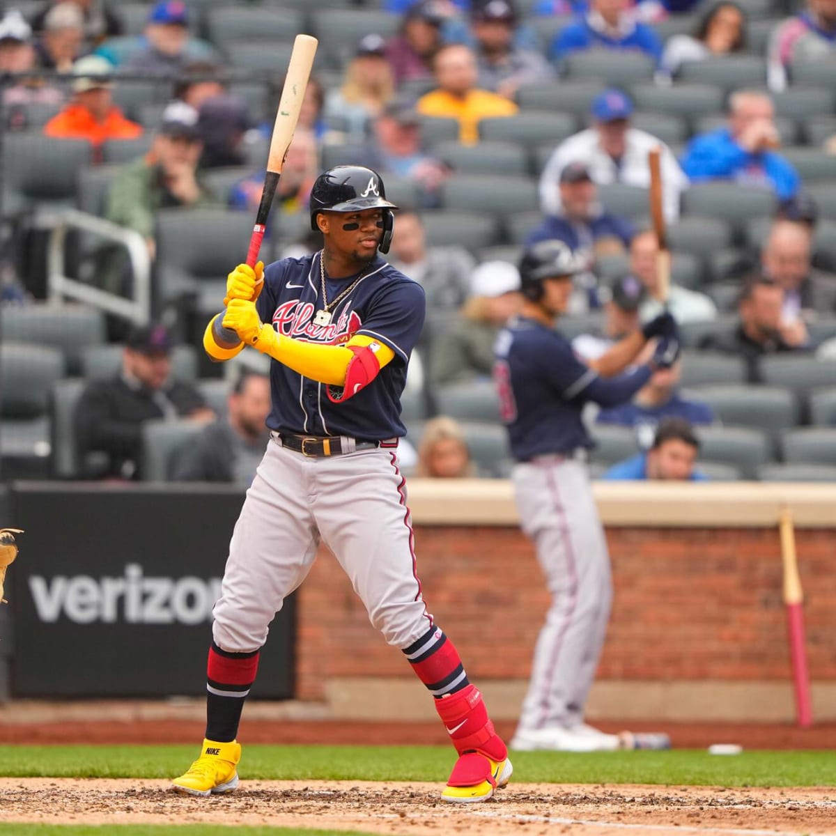 Ronald Acuña Jr. absolutely DESTROYS this baseball a 495ft home run! 