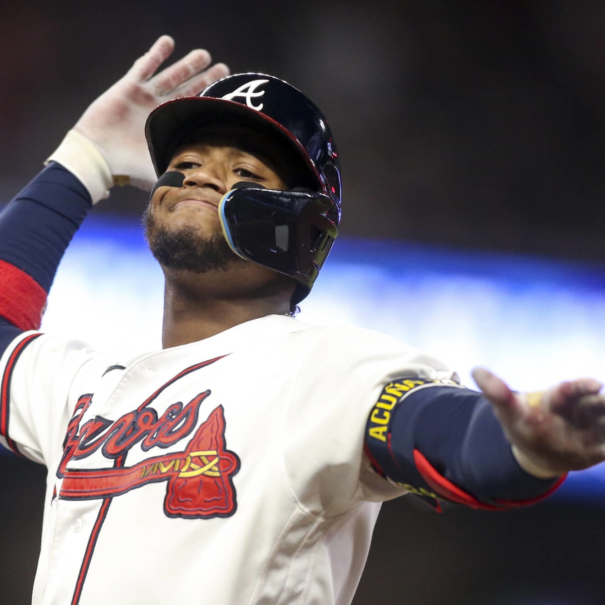 Venezuela's Ronald Acuña Jr. pulls off an impressive slide to score against  Puerto Rico