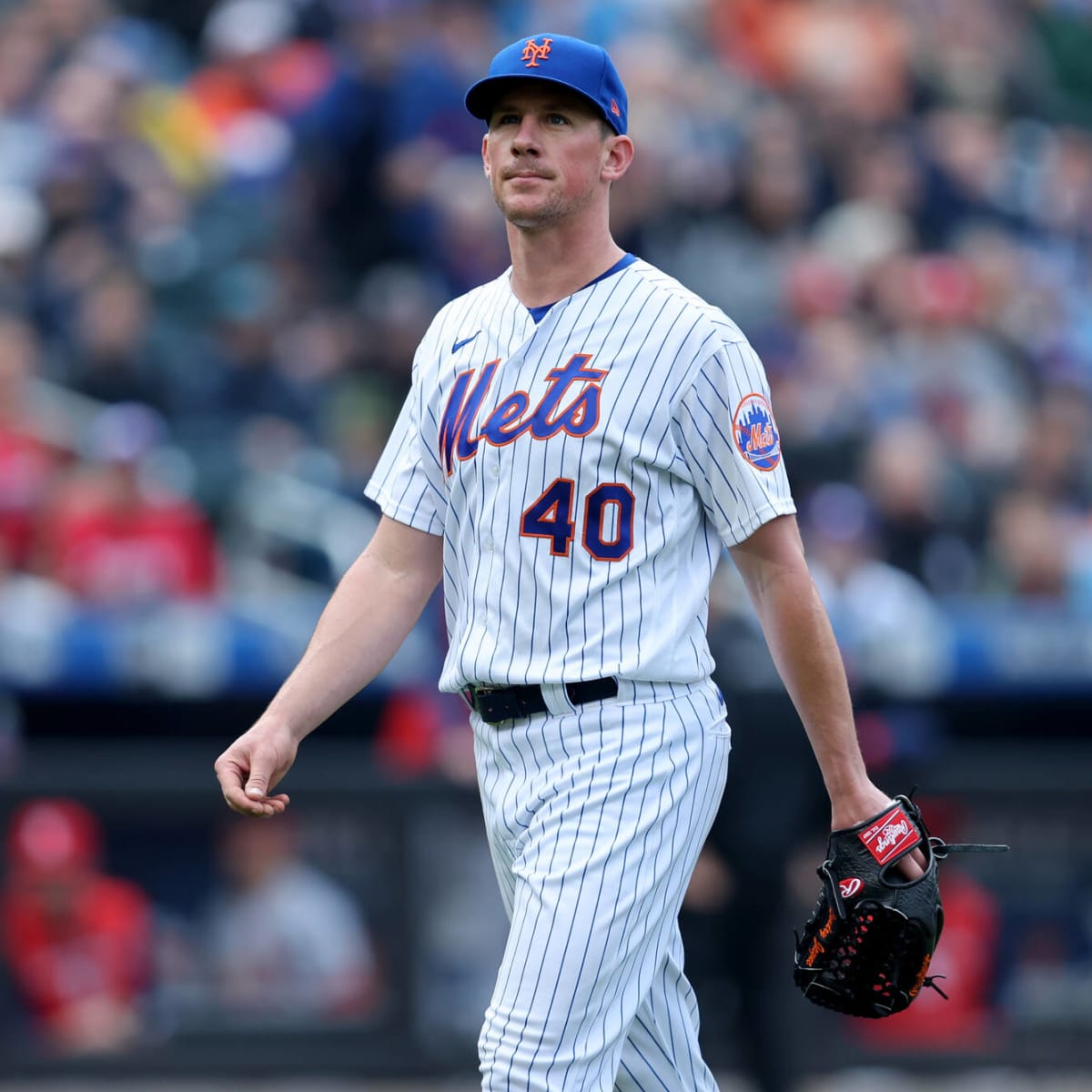 Chris Bassitt #40 - Game Used White Pinstripe Jersey - Mets vs. Padres -  7/23/22 - 7 IP, 2 ER, 11 K's, Career High in Strikeouts - Also Worn  5/2/2022 - 7 IP, 3 ER, 8 K's