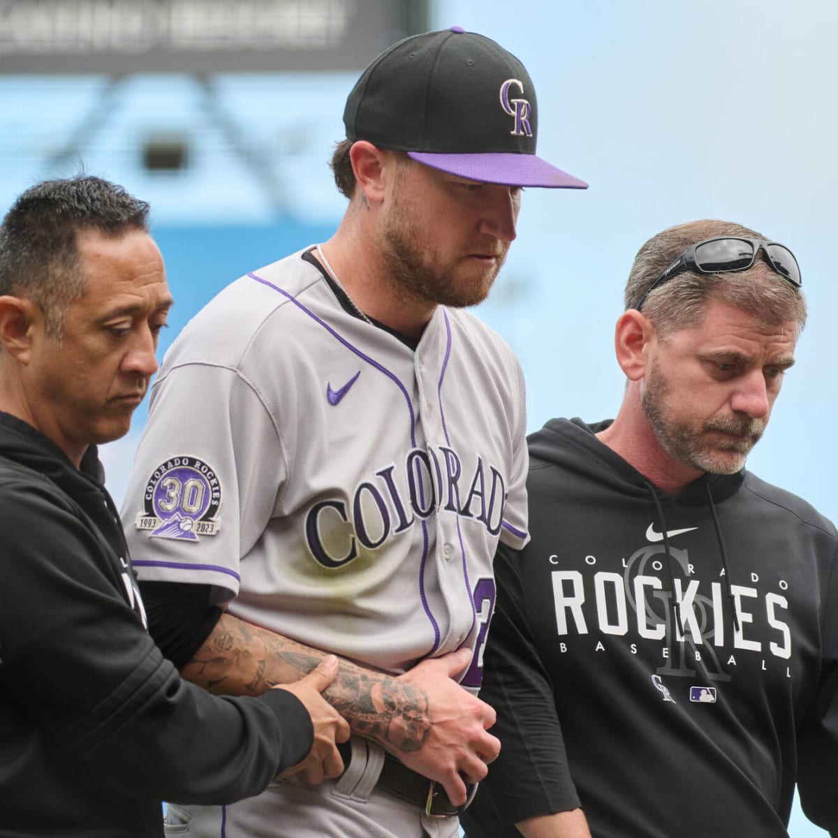 Rockies' Trevor Story remains sidelined by elbow tightness; no