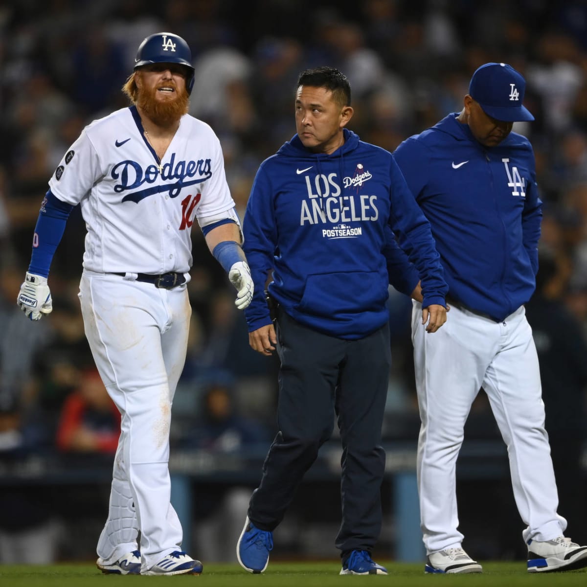 Dodgers' Turner likely done for postseason with hamstring injury