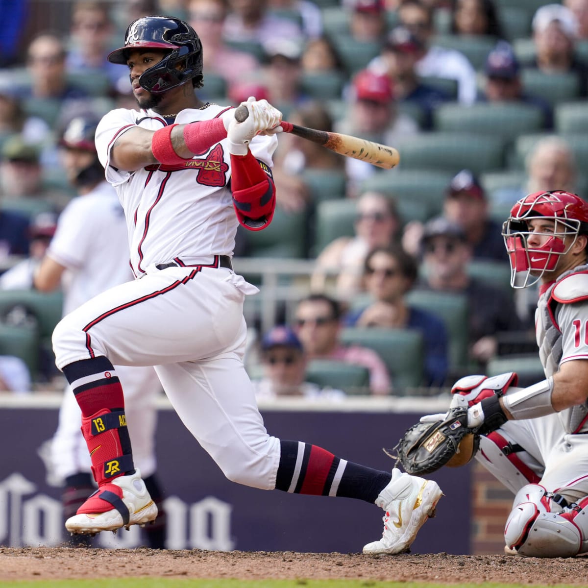 Atlanta Braves' Ronald Acuña, Jr. at Marietta HS youth baseball camp