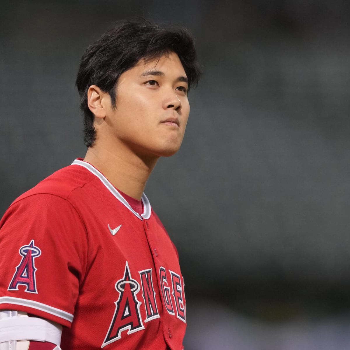 Shohei Ohtani Men's Cotton T-Shirt - Red - Los Angeles | 500 Level Major League Baseball Players Association (MLBPA)