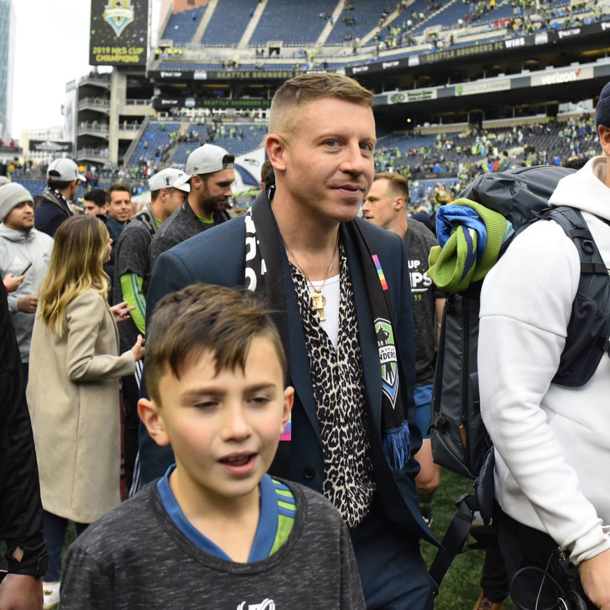 Macklemore films music video at Seattle Kraken game