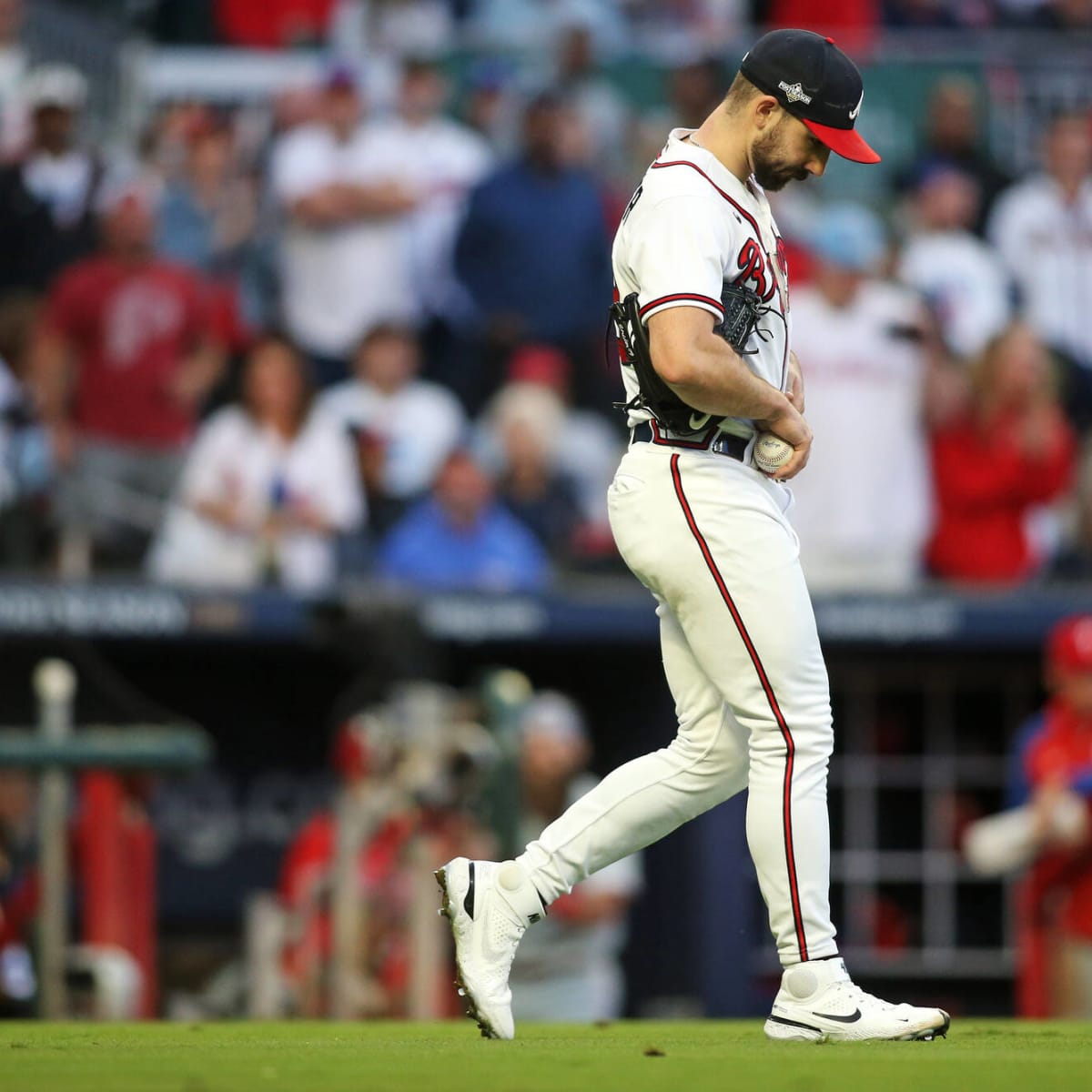 Braves' Spencer Strider has heated conversation with coach as he's removed  from NLDS Game 1