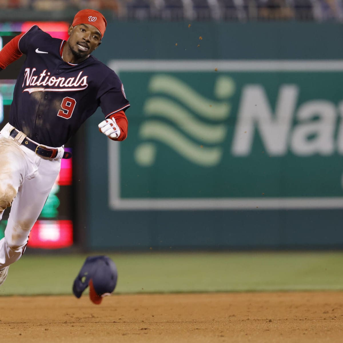 Washington Nationals second baseman Dee Strange-Gordon (9) in action during  a baseball game against the Houston Astros, Saturday, May 14, 2022, in  Washington. (AP Photo/Nick Wass Stock Photo - Alamy