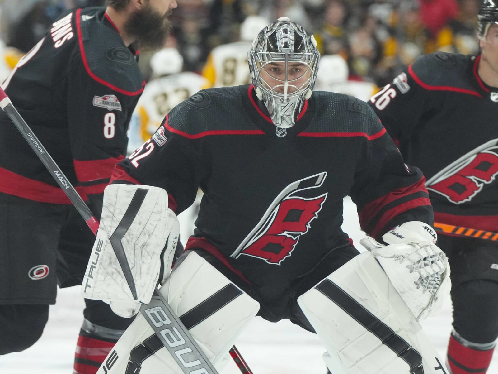 Pyotr Kochetkov (30 saves) became the fourth goaltender ever to win their  @canes / Whalers playoff debut by making 30 or more saves…