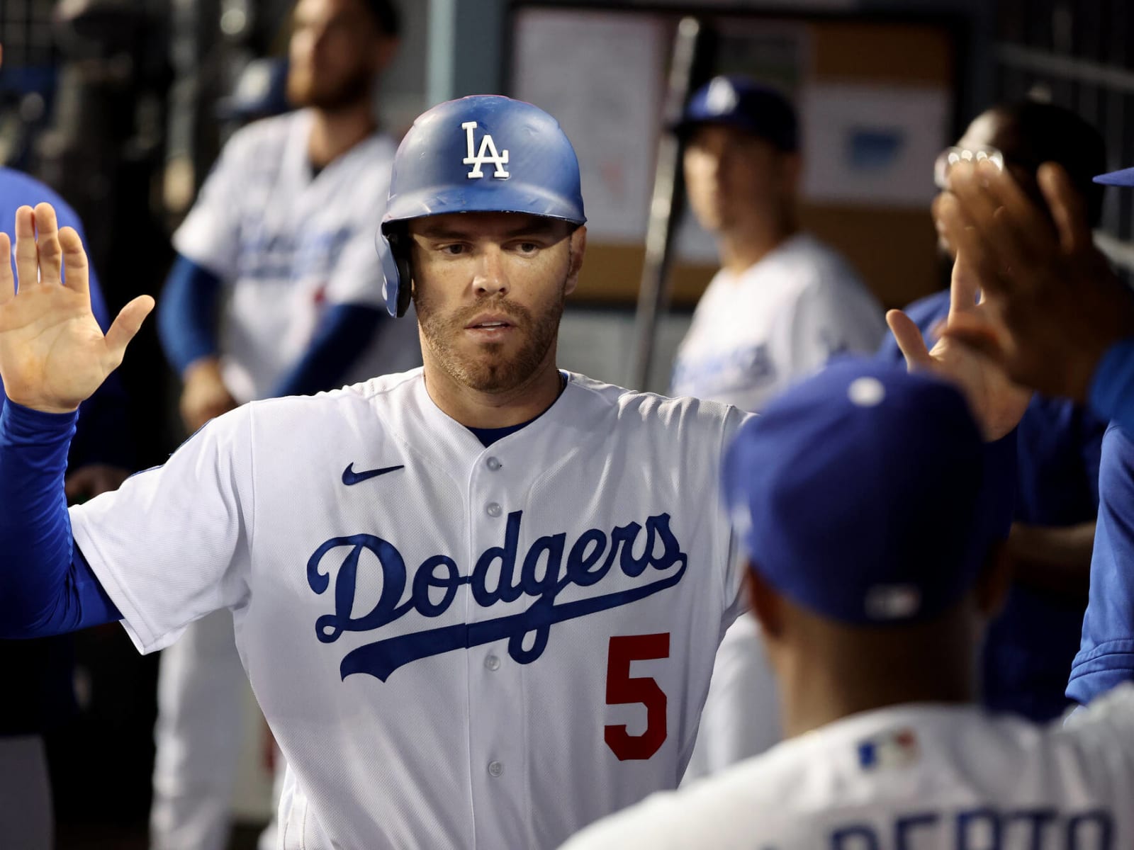 Freddie Freeman Los Angeles Dodgers Unsigned Team Debut Photograph