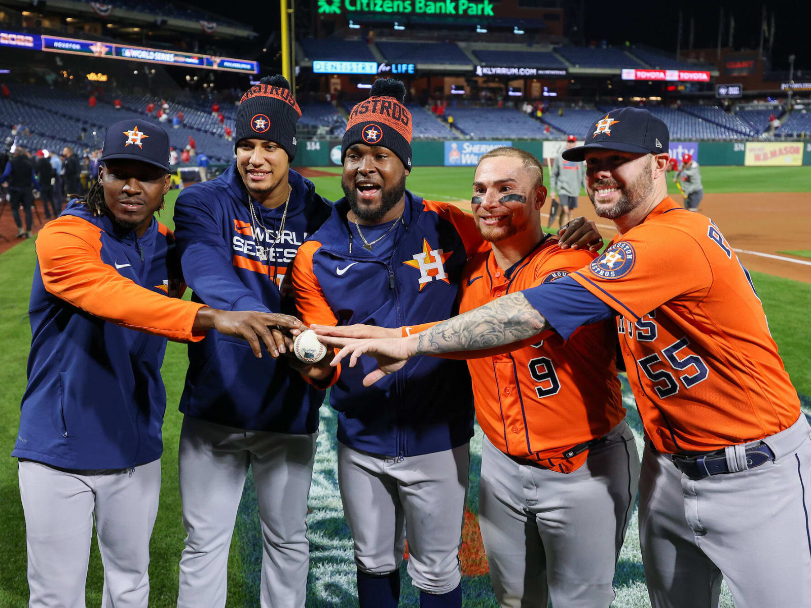 Houston Astros relief pitcher Bryan Abreu (52) during the seventh