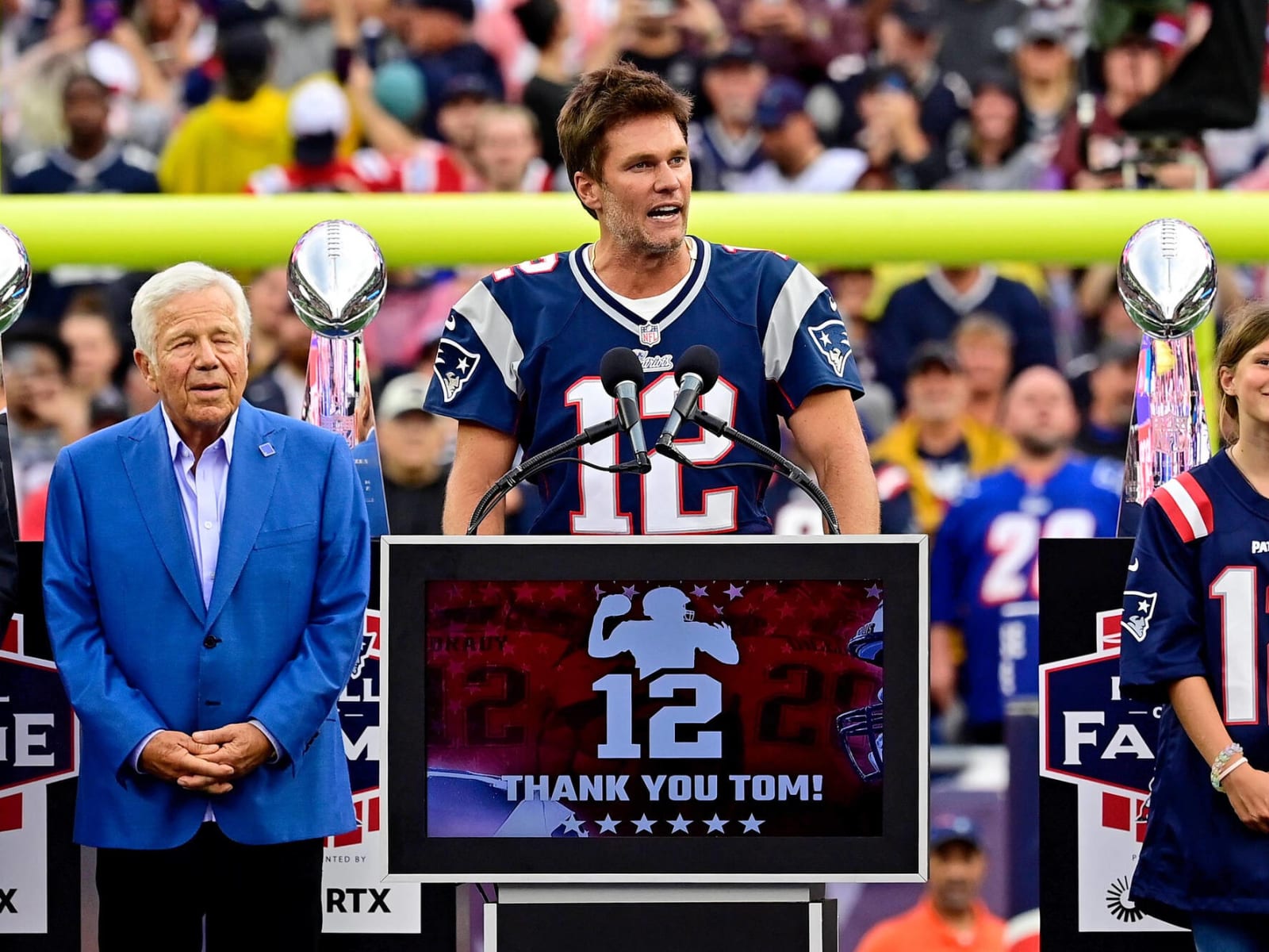 Tom Brady addresses being honored by Pats
